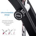 Miniatyrbild 11 av 11: X-Bike hopfällbar träningscykel med magnetiskt motstånd, motionscykel för inomhus cardio, med träningsdator och expanderband – Röd