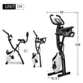 Miniatyrbillede 4 af 11: X-Bike Foldbar Magnetisk Motionscykel til Indendørs Cardio, Motionscykel med Træningscomputer og Expander Strap