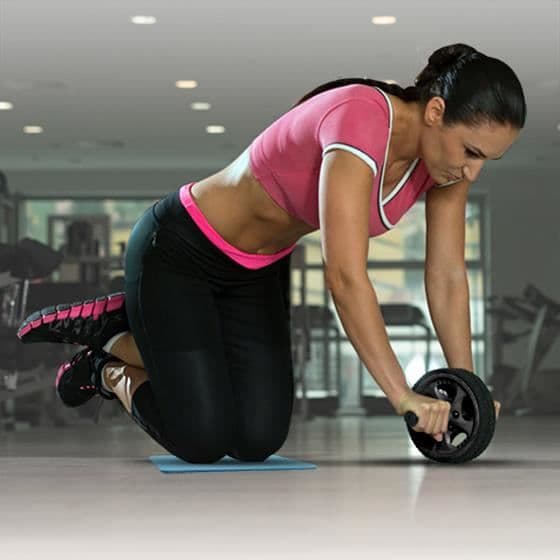 CampTeck Abdominal Wheel - ABS - Fitness Gym Bodybuilding - Grå - Magar, rygg, armar och axlar