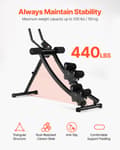 Miniatyrbillede 3 af 4: Ab Workout Maskine, 200 kg Vægtkapacitet, Sammenklappeligt Design, Styrketræningsudstyr