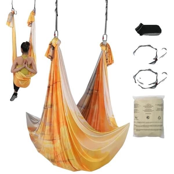 Aerial Yoga Hängmatta, Hållbar 100gsm Nylon, 1000 kg Kapacitet, Mångsidig Användning