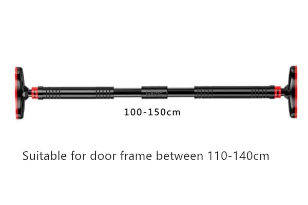 Justerbar dörrhorisontell stång, mått 100-150 cm, lämplig för dörrkarmar 110-140 cm,100-150 cm
