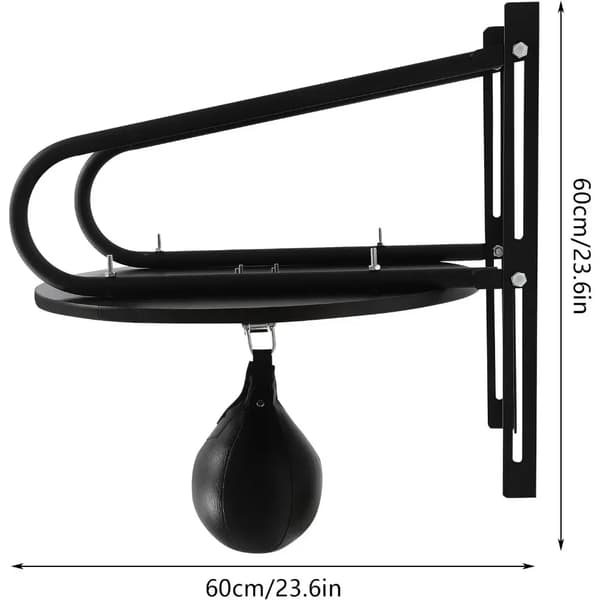 Speedball Platform, Vægmontering, Justerbar Højde, Holdbare Materialer,sort