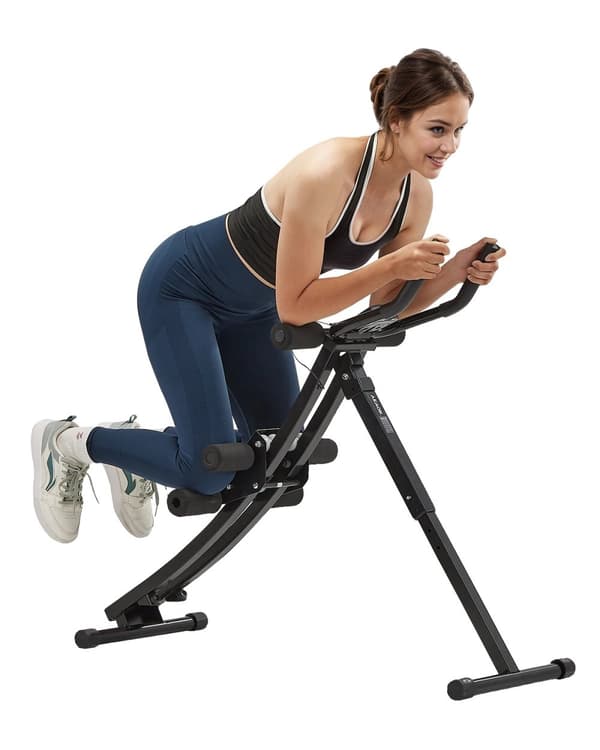 Ab Workout Maskine, Sammenklappeligt Design, Core Træner til Kvinder, Justerbar til Hjemmegymnastik