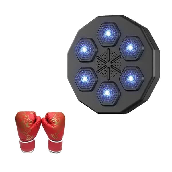 Smart boxningsträningsmaskin, Bluetooth-anslutning, hållbar design,A Med vuxna handskar