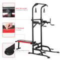 Miniatyrbillede 3 af 4: Funktionel Fitness Power Tower, Justerbare Højder, Sammenklappelig Bænk, Maksimal Belastning 200 kg