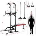 Miniatyrbillede 2 af 4: Funktionel Fitness Power Tower, Justerbare Højder, Sammenklappelig Bænk, Maksimal Belastning 200 kg
