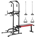 Miniatyrbillede 1 af 4: Funktionel Fitness Power Tower, Justerbare Højder, Sammenklappelig Bænk, Maksimal Belastning 200 kg