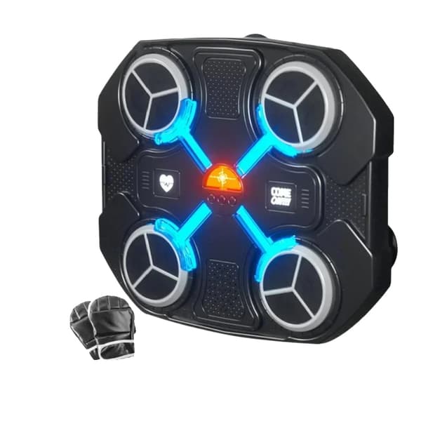 Smart boksemål, justerbar hastighed, Bluetooth-kompatibel,C Sort med Handske