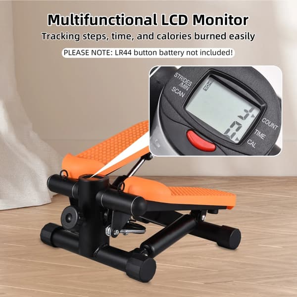 Mini Stepper, 100 kg kapacitet, LCD-display,Appelsin