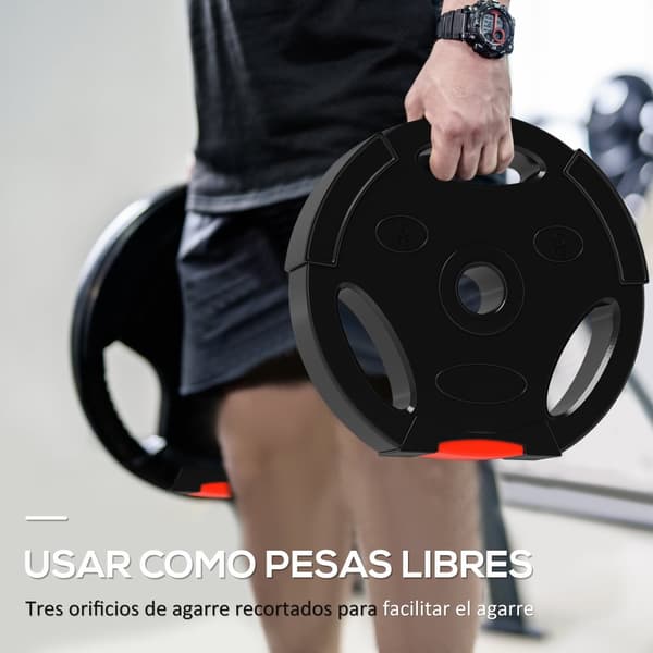 Dumbbell Disc Sæt, 4 Stykker, Justerbar Vægt, Alsidig Styrketræning,sort