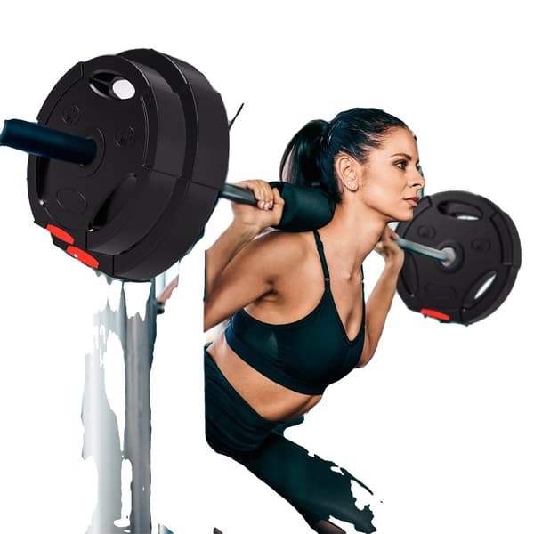 Dumbbell Disc Sæt, 4 Stykker, Justerbar Vægt, Alsidig Styrketræning,sort