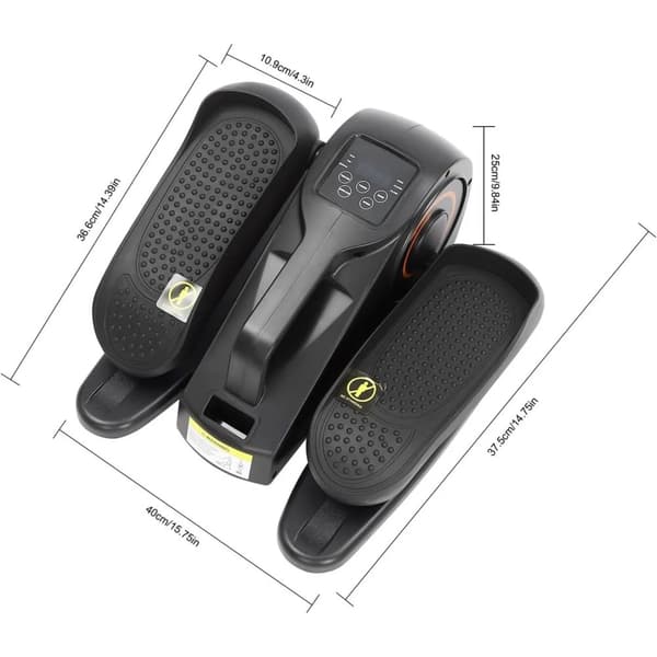 Elektrisk elliptisk crosstrainer, justerbar hastighet, fjärrkontroll,svart