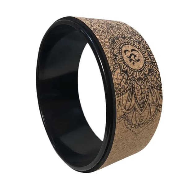 Kork Yoga Hjul, Miljövänligt Design, Förbättrar Stretching, Förbättrar Balans,svart