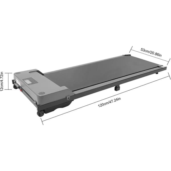 Walking Pad Løbebånd, 3.0HK Motor, Fjernbetjening, LED Skærm,sort