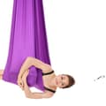 Miniatyrbillede 1 af 2: Aerial Yoga Hammock Sæt, 100% Polyester, 5,5 Yards x 3 Yards, 300kg Kapacitet,lilla