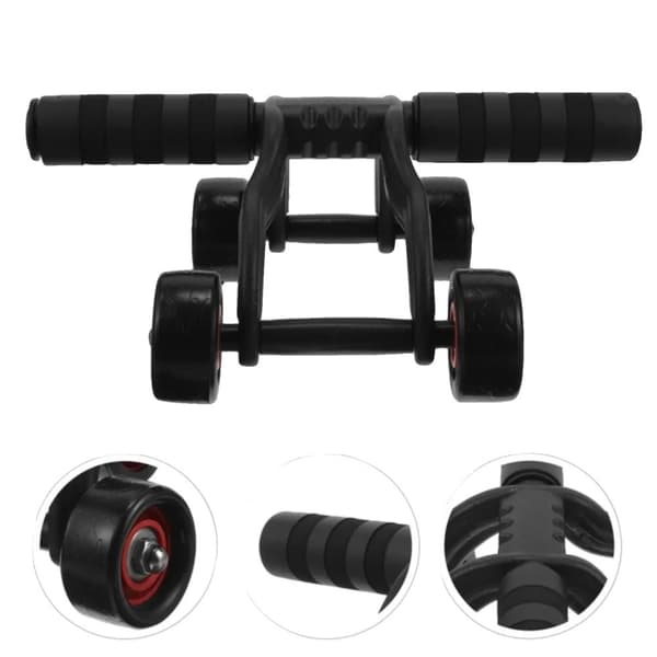 Power Roller, Trænings Power Roller, Fitness Power Roller, Mavehjul,Sort