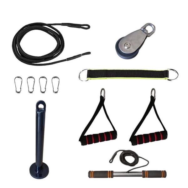 Fitness Pulley Kabelsystem, Robust Design, Pladsbesparende, Alsidige Træningsmuligheder