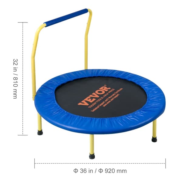 Studsmatta för barn, storlek 3 fot, för inomhus/trädgårdsbruk, 3FT
