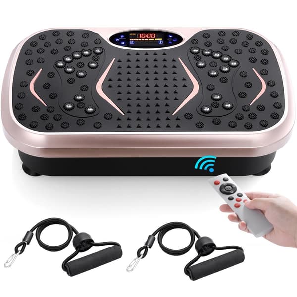 Vibrationsplade Træningsmaskine, Hastighedsområde 1-99 Niveauer, LED Kontrolpanel, Oscillationsvibrationstype,Chokolade