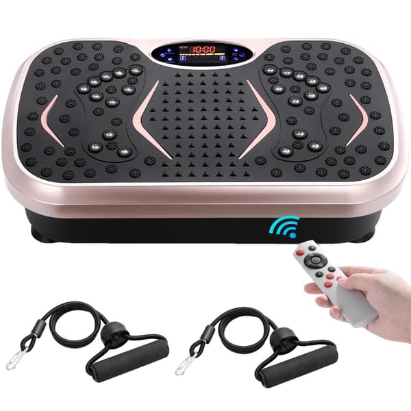 Vibrationsplade Træningsmaskine, Hastighedsområde 1-99 Niveauer, LED Kontrolpanel, Oscillationsvibrationstype,Chokolade