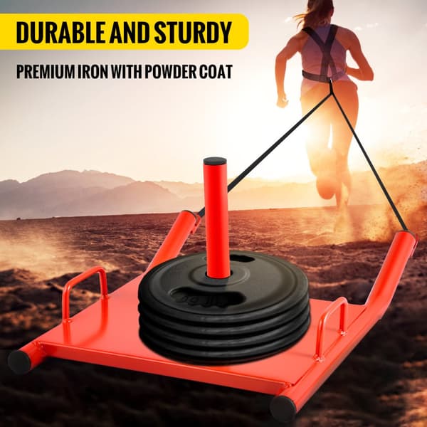Fitness Sled, 500 lbs kapacitet, justerbar skuldersele