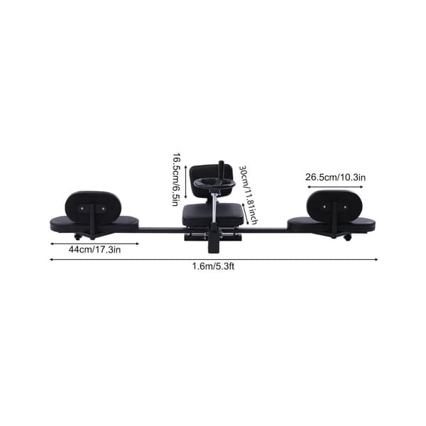 Leg Stretching Trainer, Robust Konstruktion, Kompakt Design, Velegnet til Hjemmegymnastik,sort