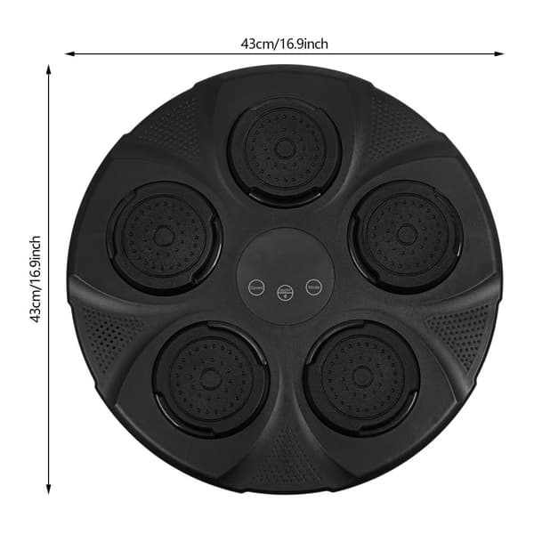 Musik Boxningsmaskin, 9 Hastighetsinställningar, Bluetooth-anslutning, Väggmonterad Design,svart