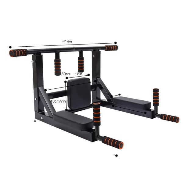 Dip Stand, Vægmonteret, Belastningsevne 440lbs, Moderne Design,sort