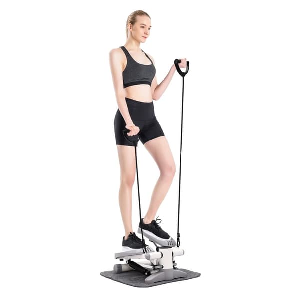 Hydraulisk Fitness Stepper, Modstandsbånd, LED Skærm