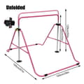Miniatyrbild 2 av 2: Gymnastikträningsstång, Justerbar Höjd, Hållbar Stålstruktur, Kompakt Fällbar Design,Rosa