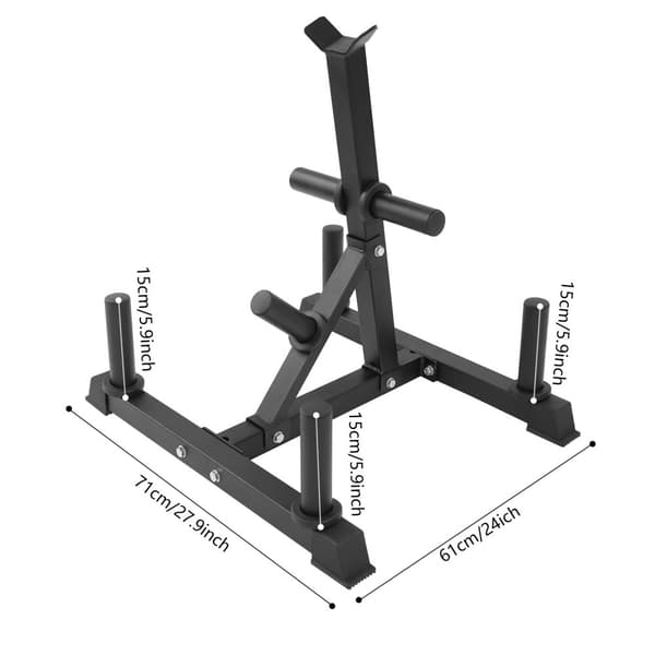 Dumbbell Disc Holder, Stærk Belastningskapacitet, Pladsbesparende,sort