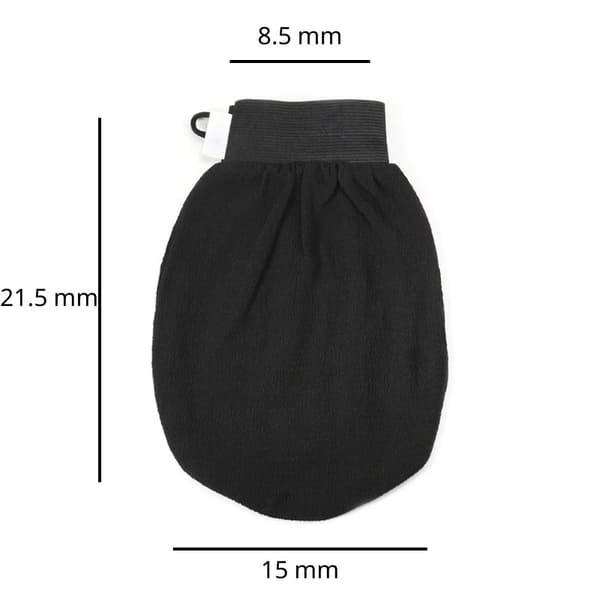 Scrubing Glove - kuorintakäsine 100 % viskoosikuitu mustaa