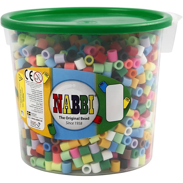 Nabbi Pärlor Jumbo 10mm - Mixade Färger - 2450 st
