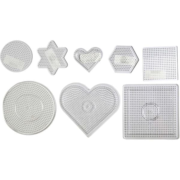 Pärlplattor - 7-15 cm - Transparent - 8 st