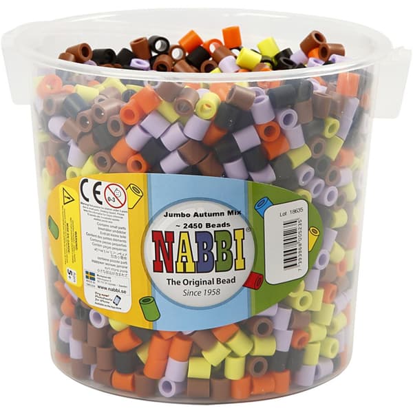 Nabbi Pärlor Jumbo 10mm - Höstmix - 2450 st