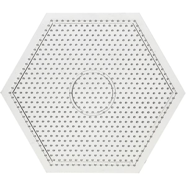 Pärlplatta - 15x15 cm - Stor sexkantig - 10 st