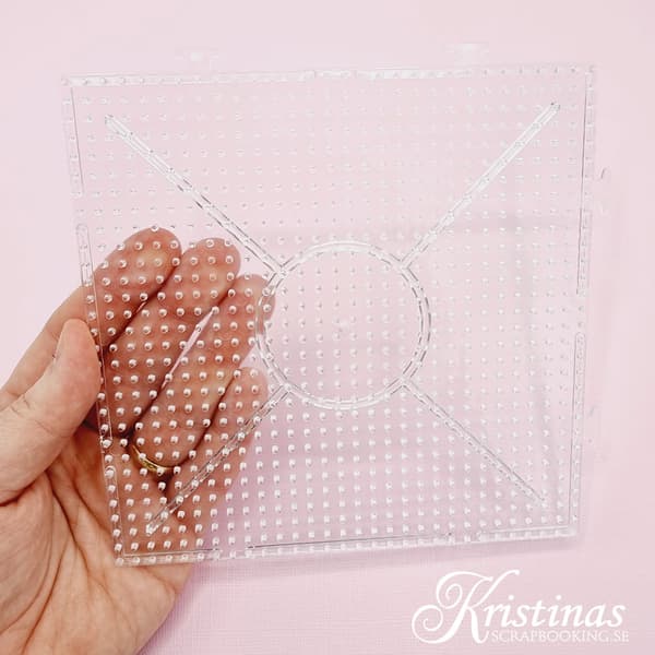 Pärlplattor 10 st - 15x15 cm - Transparent - Stor byggbar kvadrat