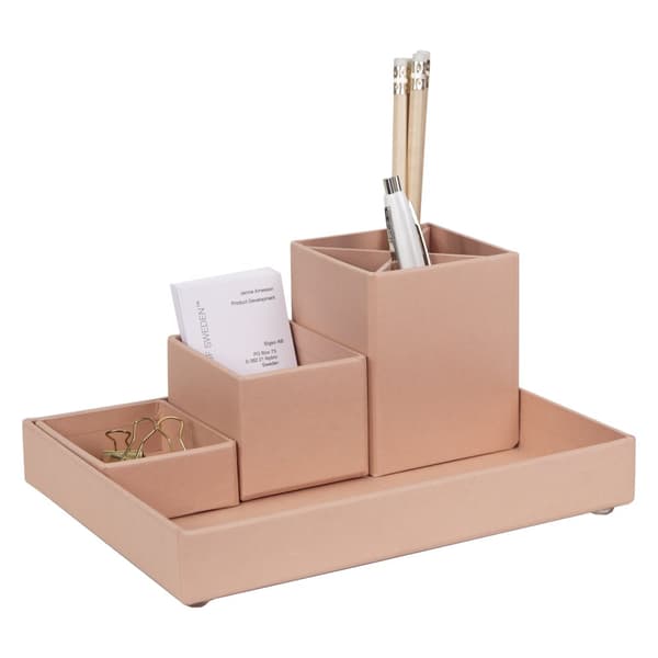 Skrivbordsförvaring 4 delar Dusty Pink Bigso Box of Sweden