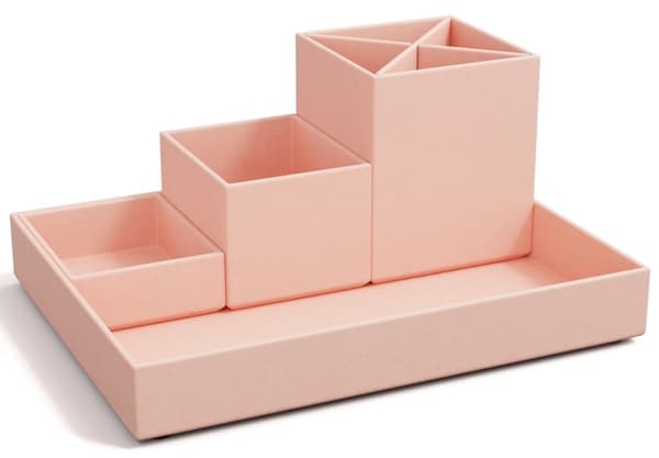 Skrivbordsförvaring 4 delar Dusty Pink Bigso Box of Sweden