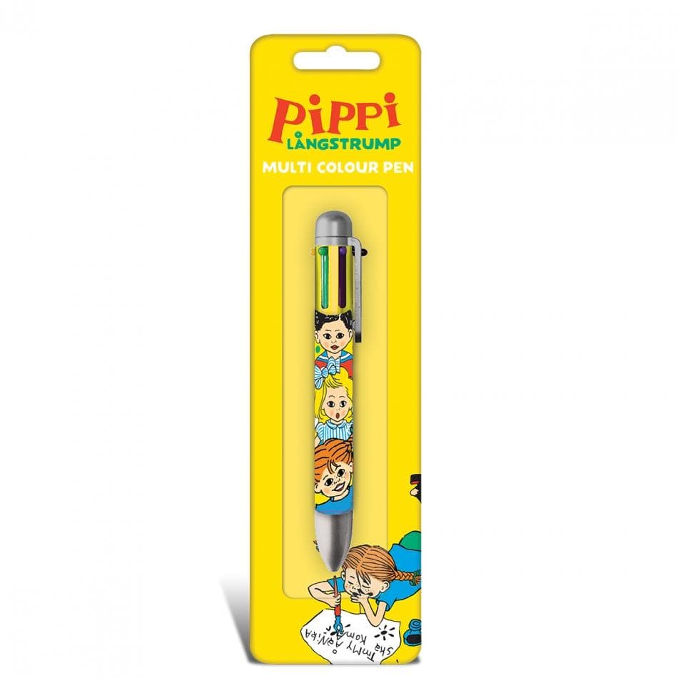 Pippi Langstrømpe Flerfarvet pen 6 farver