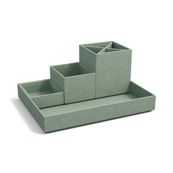 Skrivbordsförvaring 4 delar Soft Teal Bigso Box of Sweden