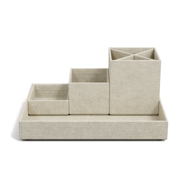 Skrivbordsförvaring 4 delar Linen Bigso Box of Sweden