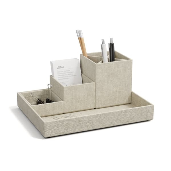 Skrivbordsförvaring 4 delar Linen Bigso Box of Sweden