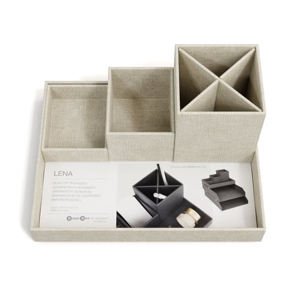 Skrivbordsförvaring 4 delar Linen Bigso Box of Sweden