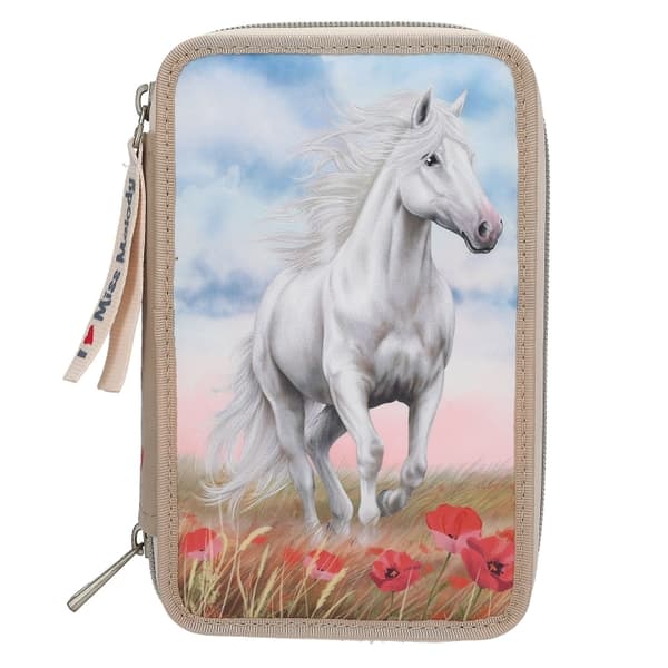 Miss Melody Tredobbelt penalhus - Poppy Sand - Beige