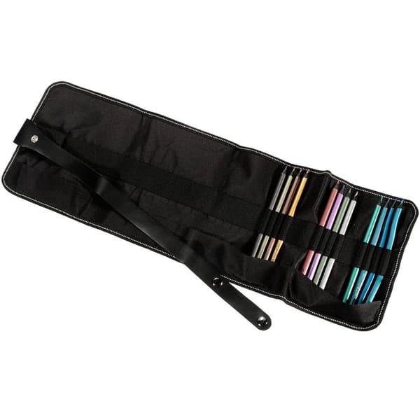 48 huller lærredsindpakning rullepennehylster Blyantposeholder Makeup børste opbevaringspose