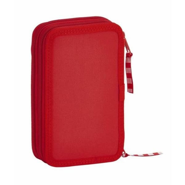 Dobbelt penalhus Real Sporting de Gijón Rød Sportslig 28 Dele 12.5 x 19.5 x 4 cm