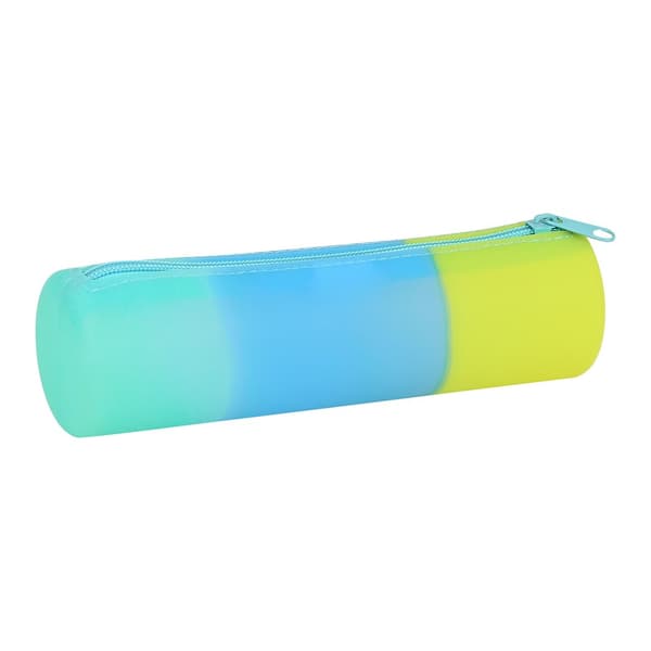 Cylinder Penalhus Safta Blå Grøn Gul (20 x 5 x 5 cm)