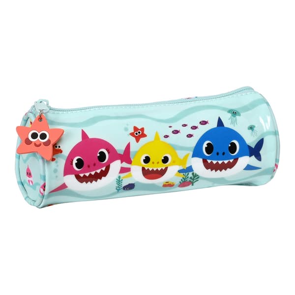 Cylinder Penalhus Baby Shark Beach Day Lyseblå (20 x 7 x 7 cm)